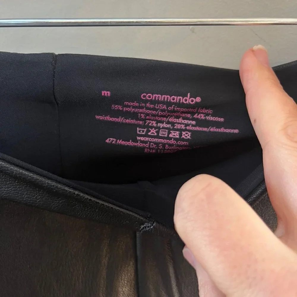 Commando Faux Leather Leggings- Size M‎